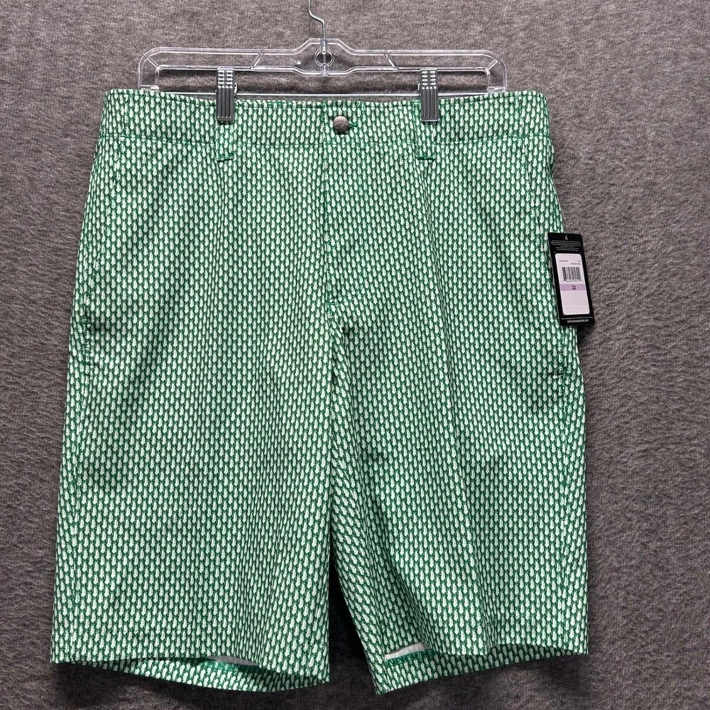 Callaway Mens Golf Shorts 32 Verdant Green Golf Bag Print Opti-Dri CGBFA0G8GG